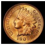 1905 Indian Cent Near Top Pop! 1c ms66+ rd SEGS