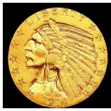 1914-s Gold Indian Half Eagle $5 ms62+ USCG