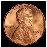 1977-d Lincoln Cent Near Top Pop 1c ms67+ rd SEGS