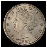 1887 Liberty Nickel TOP POP! 5c ms67 SEGS