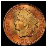 1899 Indian Cent Near Top Pop! 1c ms67 rd SEGS