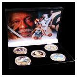 5 Coin Bill Russell Gold Plated Round Collection
