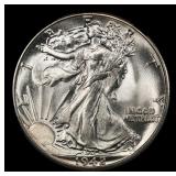 1942-p Walking Liberty Half Dollar Near Top Pop 50