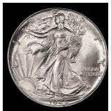 1946-p Walking Liberty Half Dollar Near Top Pop 50
