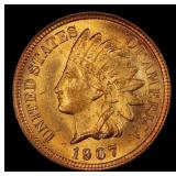 1907 Indian Cent . 1c Grades ms64 rd