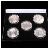 5x Coin Consecutive Peace Dollar Set 1922-1926-p A