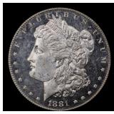 1881-p Morgan Dollar $1 Grades ms64+