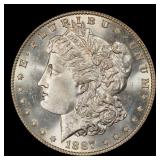1887-p Morgan Dollar $1 Grades ms65