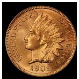 1909 Indian Cent 1c ms66 rd SEGS