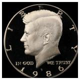 1986-s Proof Kennedy Half Dollar 50c pr70 dcam SEG