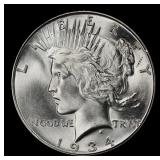 1934-d Peace Dollar $1 ms65+ SEGS