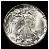 1941-p Walking Liberty Half Dollar Near Top Pop 50