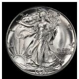 1941-d Walking Liberty Half Dollar 50c Grades ms66