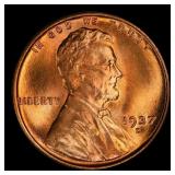 1937-d Lincoln Cent Near Top Pop 1c ms67+ rd SEGS