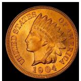 1904 Indian Cent . 1c ms66 rd SEGS