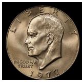 1977-p Eisenhower Dollar Near Top Pop $1 ms67+ SEG
