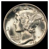 1940-d Mercury Dime 10c ms67 fsb SEGS