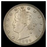 1889 Liberty Nickel 5c Grades ms65