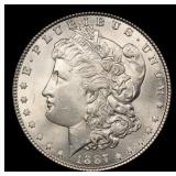 1887-p Morgan Dollar $1 Grades ms63