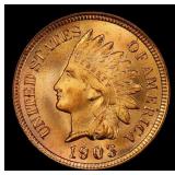 1903 Indian Cent Near Top Pop! 1c ms67 rd SEGS
