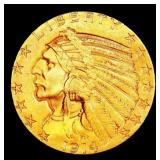 1914-d Gold Indian Half Eagle $5 ms64+ USCG