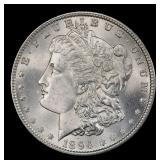 1896-p Morgan Dollar $1 Grades ms64+