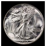 1942-p Walking Liberty Half Dollar Near Top Pop 50