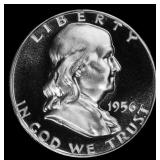1956 Type 2 Proof Franklin Half Dollar TOP POP! 50