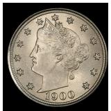 1900 Liberty Nickel 5c ms65+ SEGS