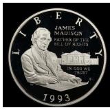 1993-s Madison Proof Modern Commem Half Dollar Bil