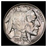 1934-p Buffalo Nickel 5c Grades ms66
