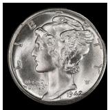 1942-d Mercury Dime Near Top Pop! 10c ms68 FSB SEG