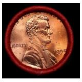 BU Shotgun Lincoln 1c roll, 1995-p 50 pcs Bank Wra