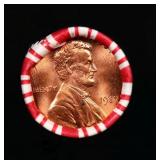 BU Shotgun Lincoln 1c roll, 1987-p 50 pcs Bank Wra