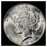 1934-d Peace Dollar $1 Grades ms64