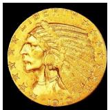 1910-d Gold Indian Half Eagle $5 ms64 USCG