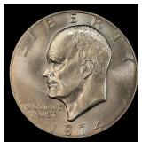 1974-p Eisenhower Dollar Near Top Pop $1 ms66 SEGS