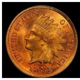 1899 Indian Cent . 1c Grades ms65 rd