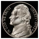 1993-s Proof Jefferson Nickel 5c pr70 dcam SEGS