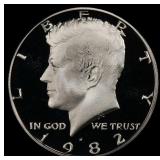 1982-s Proof Kennedy Half Dollar 50c pr70 dcam SEG
