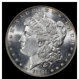 1881-p Morgan Dollar $1 Grades ms64+