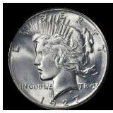 1927-p Peace Dollar $1 Grades ms63+