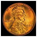 1935-p Lincoln Cent Near Top Pop 1c ms67+ rd SEGS