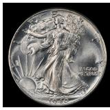 1940-p Walking Liberty Half Dollar 50c Grades ms66