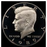 1989-s Proof Kennedy Half Dollar 50c pr70 dcam SEG