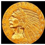 1908-d Gold Indian Half Eagle $5 ms64 USCG