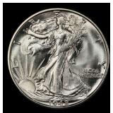 1942-s Walking Liberty Half Dollar 50c Grades ms65