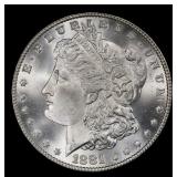 1881-p Morgan Dollar $1 Grades ms65