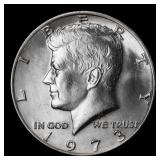 1973-p Kennedy Half Dollar Near Top Pop 50c ms67 S