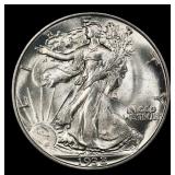 1938-p Walking Liberty Half Dollar 50c Grades ms66